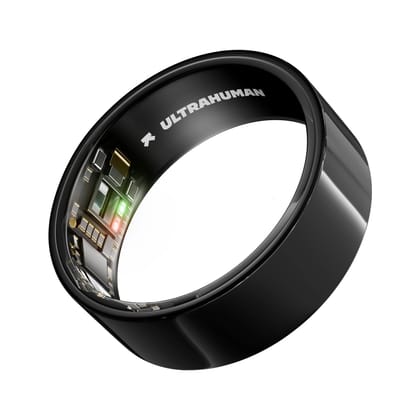 ULTRAHUMAN Ring AIR - Aster Black - Size 14 - Smart Ring | No Monthly Subscription | Size First with Sizing Kit | Sleep Tracking Wearable - Heart Rate - Fitness Tracker Aster Black / 14