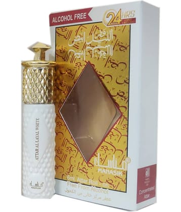 MANASIK ATTAR AL LAYAL WHITE   Attar Roll On 6ml ( For men and women )