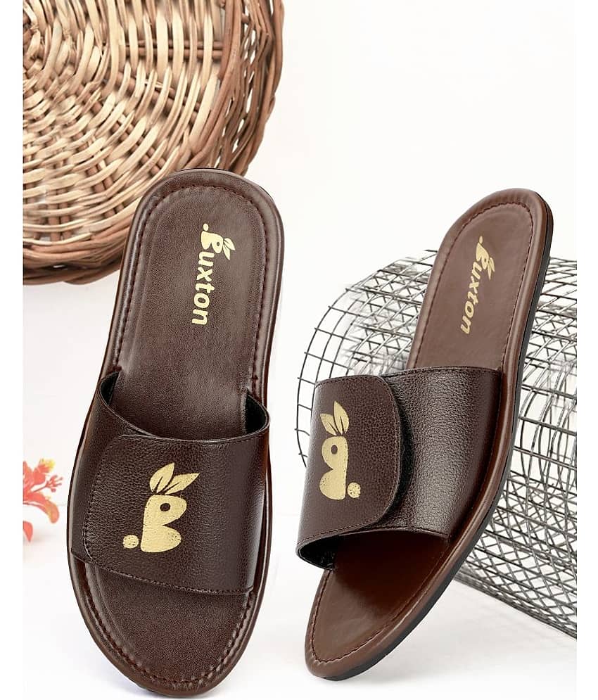 Buxton Brown Men's Slide Flip Flop