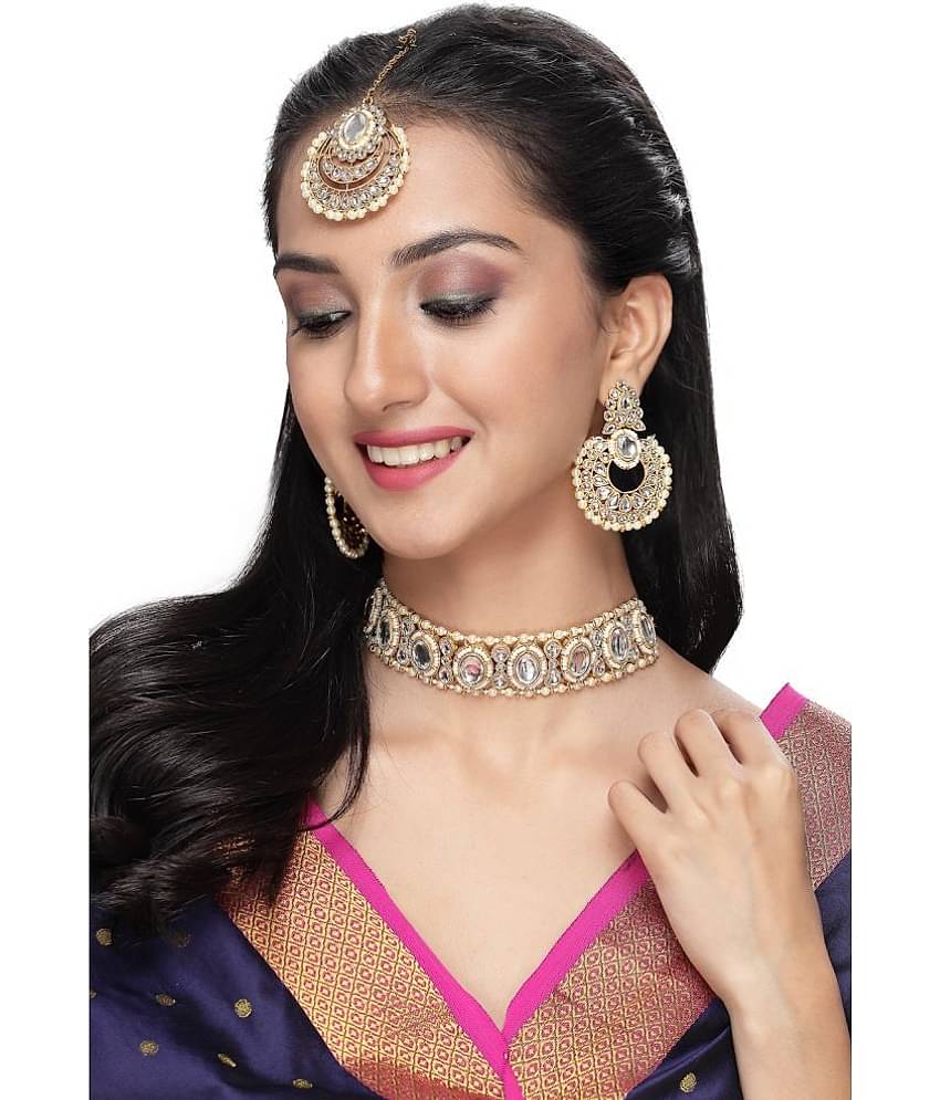 Sukkhi Red Alloy Necklace Set ( Pack of 1 )