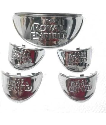 Chrome Head + Indicator Shade For Royal Enfield  Classic, Standard , Electra (Silver)