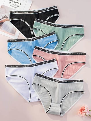 Premium Imported Underwear - Women Pack Of 6 Briefs-S / Multicolour