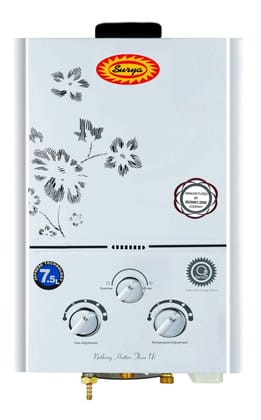 Surya Instant Gas Water Geyser 7 litres in Body with Heavy Pure Copper Tank (White) Surya Instant Gas Water Geyser 7 litres in Body with Heavy Pure Copper Tank (White) - White / 55 x 30 x 15 cm