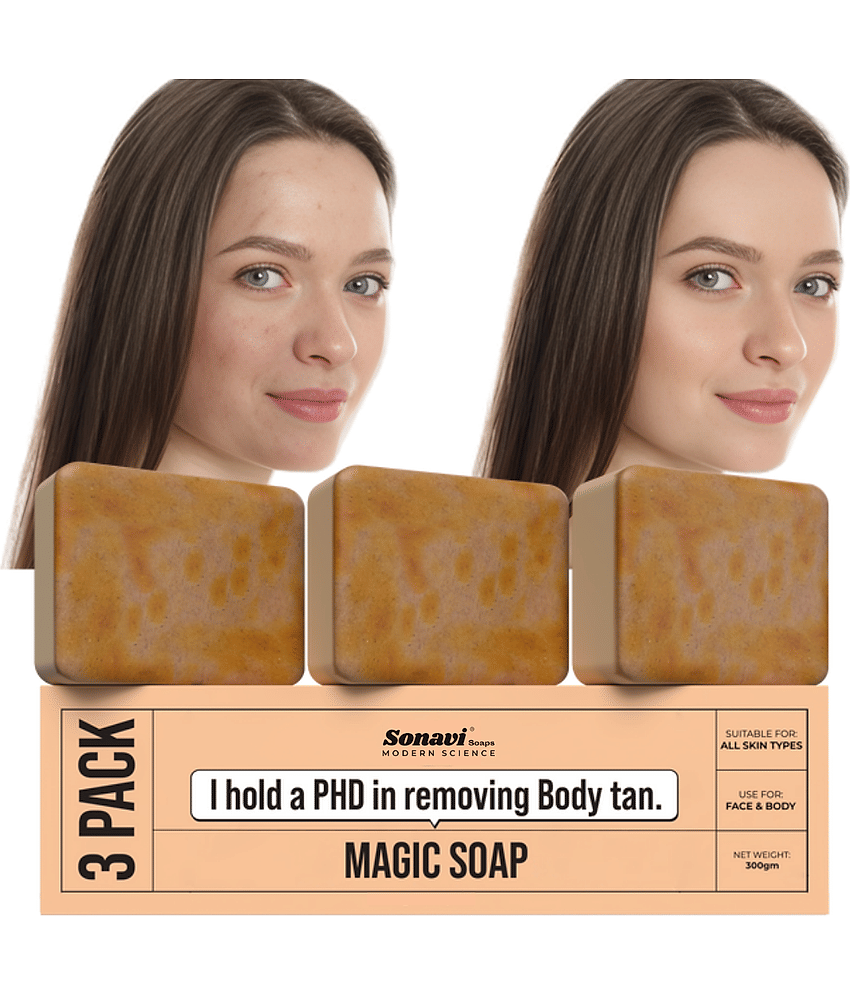 Sonavi Skin Whitening GHARSOAP Soap for All Skin Type ( Pack of 3 )