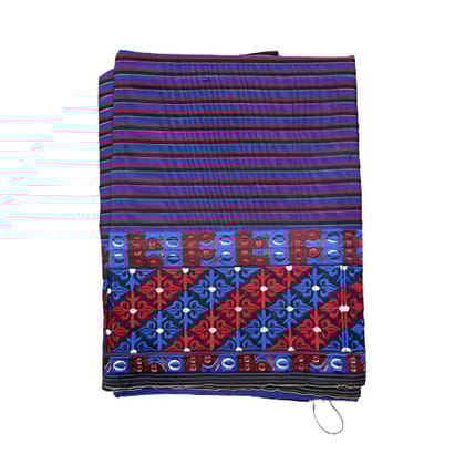 Fanek Mapan Naibi (Blue) – Traditional Handwoven Manipuri Wrap Skirt-Ataiba (Stiched)