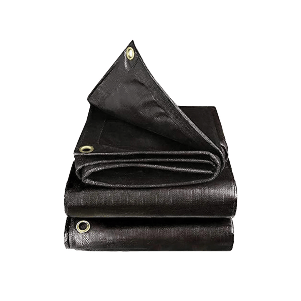 Agribergi Black HDPE Tarpaulin 175 GSM 18 FT x 24 FT Pack of 25 - 187500 gm