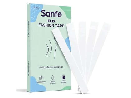 Sanfe Flix Fashion Tape, Fabric Tape & Body Tape, 36 piece Double sided fashion tape, Backless support, Fabric friendly Adhesive