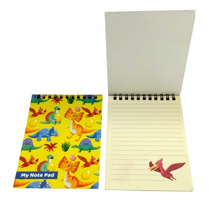 Kids Dinosaur Printed Ruled Laminated Cover Colourful Notepad, 32 Pages, (Size: 5.8 x 4 inch) -  10