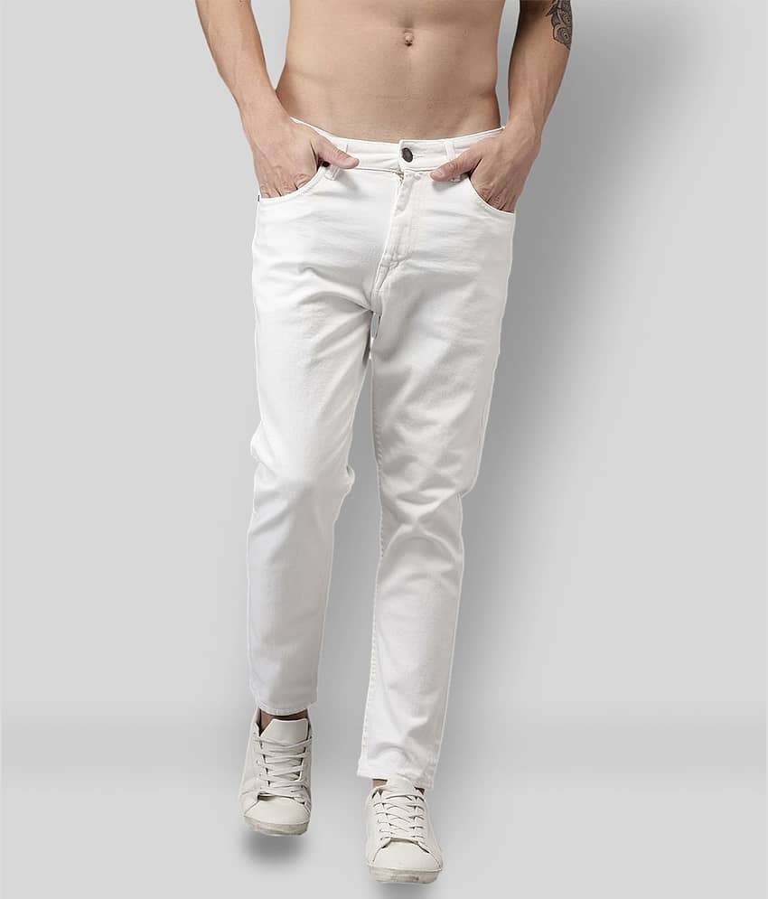 Lawson - White Cotton Blend Skinny Fit Men's Jeans ( Pack of 1 )