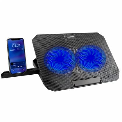Zebion Zefer Z5 Laptop Cooling Pad with Mobile Stand - Black
