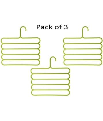 DeoDap Wardrobe Storage Organizer - 5 in 1 Multipurpose Plastic Hanger, Assorted