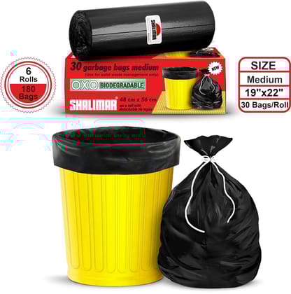 Premium Biodegradable Garbage Bags | Size 19 X 22 Inches (Medium) - Pack of 3
