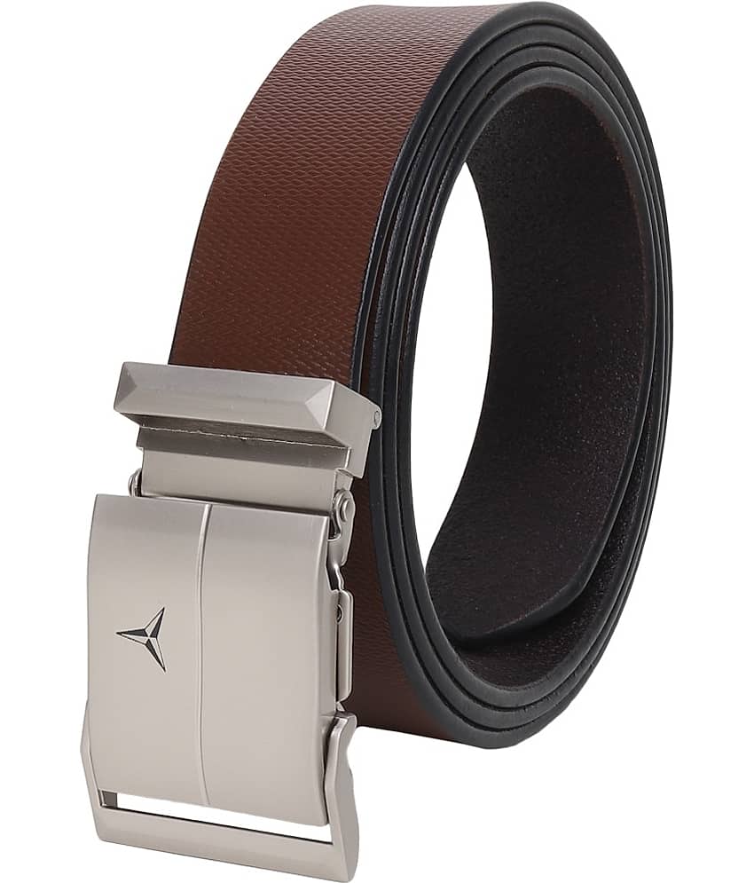 SILKSHOPPING - Brown 100% Leather Men's Formal Belt ( Pack of 1 )