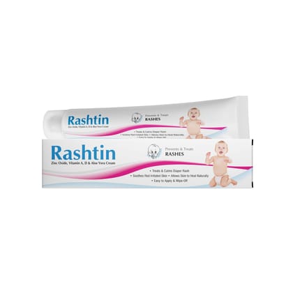 West-Coast Rashtin Dipaer rash cream for Baby| Treats and prevents diaper rash| Baby Diaper Rash Cream with Zinc Oxide, Shea Butter, Organic Chamomile Oil - 15 Gm