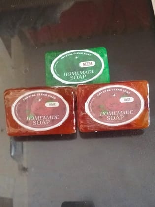 Combo Pack Of 3 Soap Neem , Rose