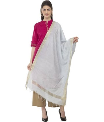 A R Silk - Grey Cotton Women's Dupatta - ( Pack of 1 )