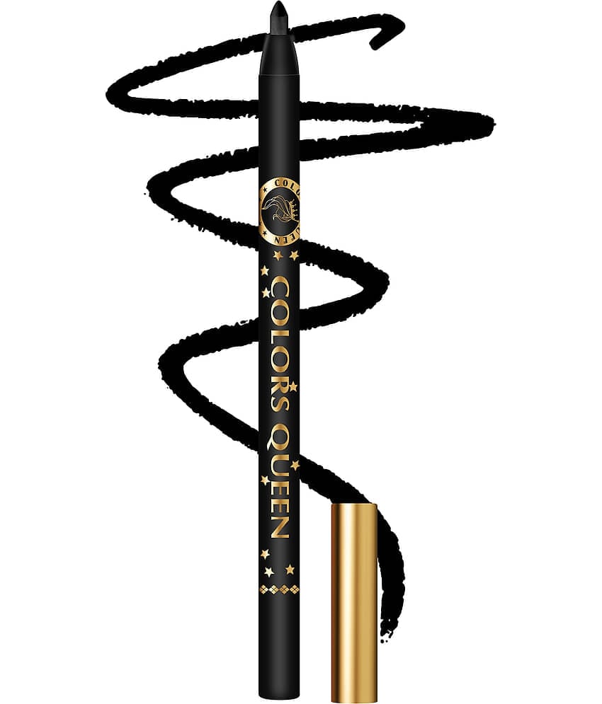 Colors Queen High Intensity Long lasting and Waterproof Kajal Black - Pack of 1