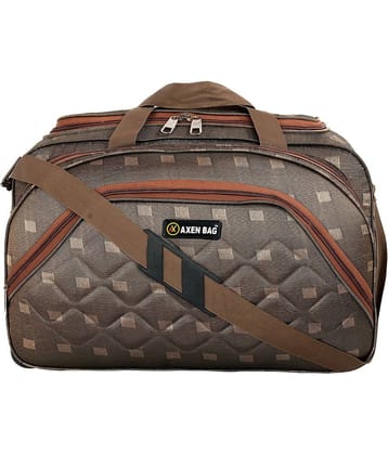 AXEN BAGS 50 Ltrs BROWN Polyester Duffle Trolley