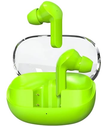 VERONIC G2 Transparent Bluetooth True Wireless (TWS) In Ear 24 Hours Playback Fast charging,Powerfull bass IPX4(Splash & Sweat Proof) Green