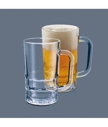 Treo By Milton Gusto Cool Mug, Set of 2, 335 ml Each, Transparent | Beer Mug | Party Glass | Dishwasher Safe | Refrigerator Safe