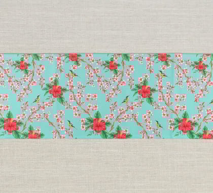 India Circus Perching Floral Paradise 94 X 14 Table And Bed Runner