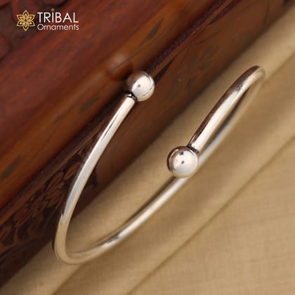 925 sterling silver Ball design stylish plain kada bangle bracelet tribal jewelry nsk862-2-4 or 2.25"
