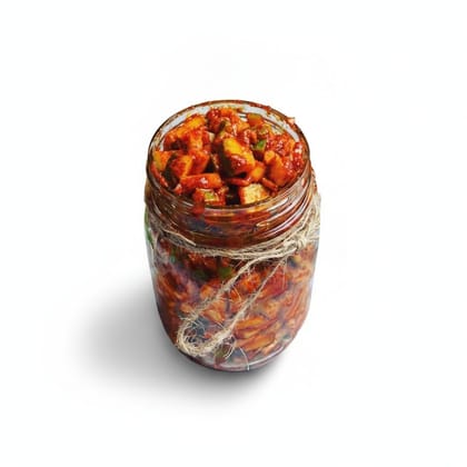 Traditional Spicy Mango Pickle - 250 gm - One glass jar