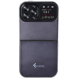 Oneme Fold Z (Dual Sim, 2 Inch Display, 1050mAh Battery, Black)