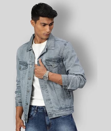 Urbano Fashion Grey Denim Jacket