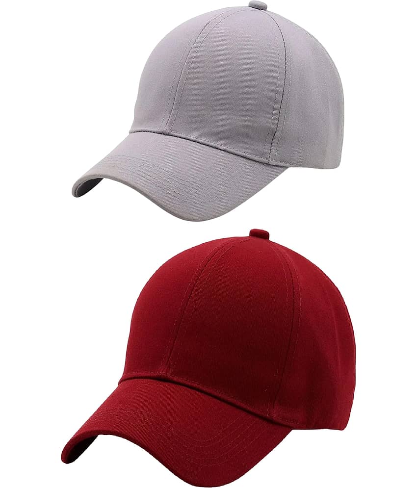 Zacharias - Gray 100% Cotton Men's Cap ( Pack of 2 )