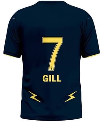 THE BLAZZE Sports India IPL Cricket Team T Shirt Jersey For MensFor Gujarat GT Gill 7