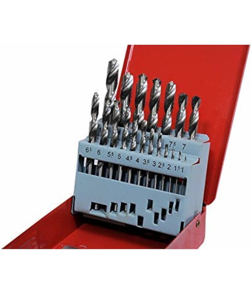 Jon Bhandari 19pc Premium Straight Shank Jobber HSS Drill Bits Set