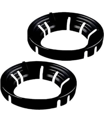 RAMDEV ENTERPRISE Gas Saver Burner Stand Gas Burner Cover Gas Saver Jali Home Gas Stove Fire & Windproof Energy Saving Stand Gas Stove Stand Protector Max Gas Saviour Silver Open (PACK OF 2)(BLACK).