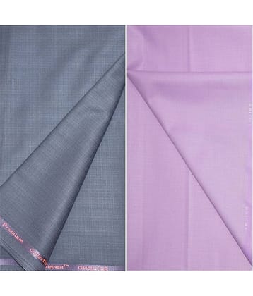 KUNDAN SULZ GWALIOR Multi Cotton Blend Unstitched Shirts & Trousers ( 1 Pant & 1 Shirt Piece )