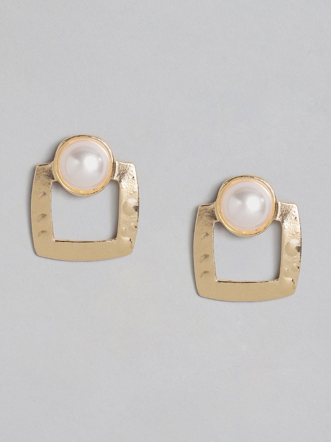 justpeachy Gold-Plated Geometric Studs