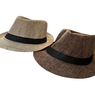 Stylish Linen Fedora Hats - Set of 2 for Summer Fashion