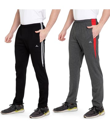 Zeffit - Multicolor Cotton Blend Men's Sports Trackpants ( Pack of 2 )
