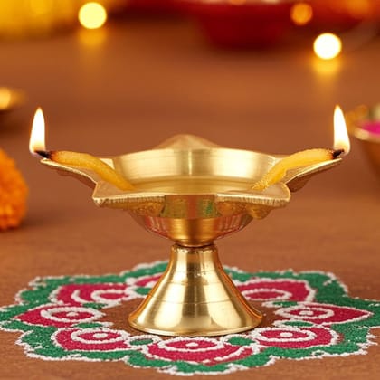 Brass Panch Mukhi Deepak No. 00 (FMAS663 B)