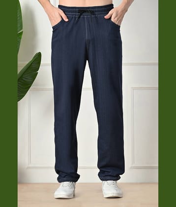 Glito Navy Cotton Blend Men's Trackpants ( Pack of 1 )