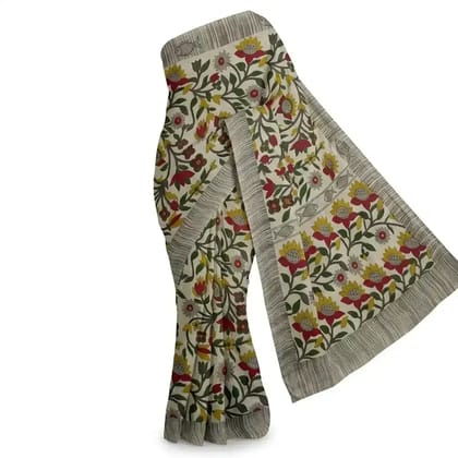 Cream Printed Odisha Handloom Saree | Ethnic Woven Cotton Cream Printed Odisha Handloom Saree | Ethnic Woven Cotton