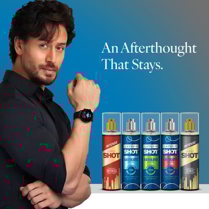 LAYER'R SHOT Body Spray Combo for Men, 50ml Pack of 5 | Craze, Game, Power, Iconic & Imperial | Long-Lasting Deodorant Set with Bold, Fresh, Warm & Spicy Fragrance | Perfect All Day Freshness & Every Occasion