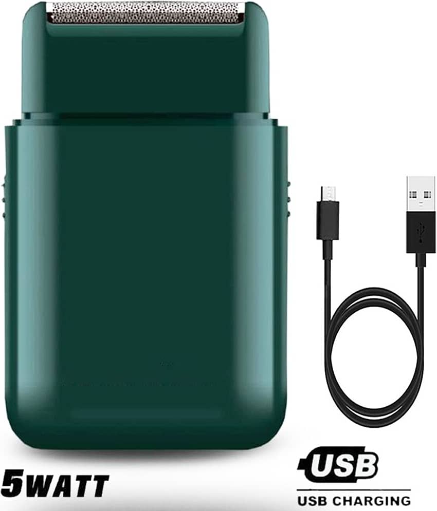 geemy 2 in 1 Rechargeable Foil Shaver ( Green )