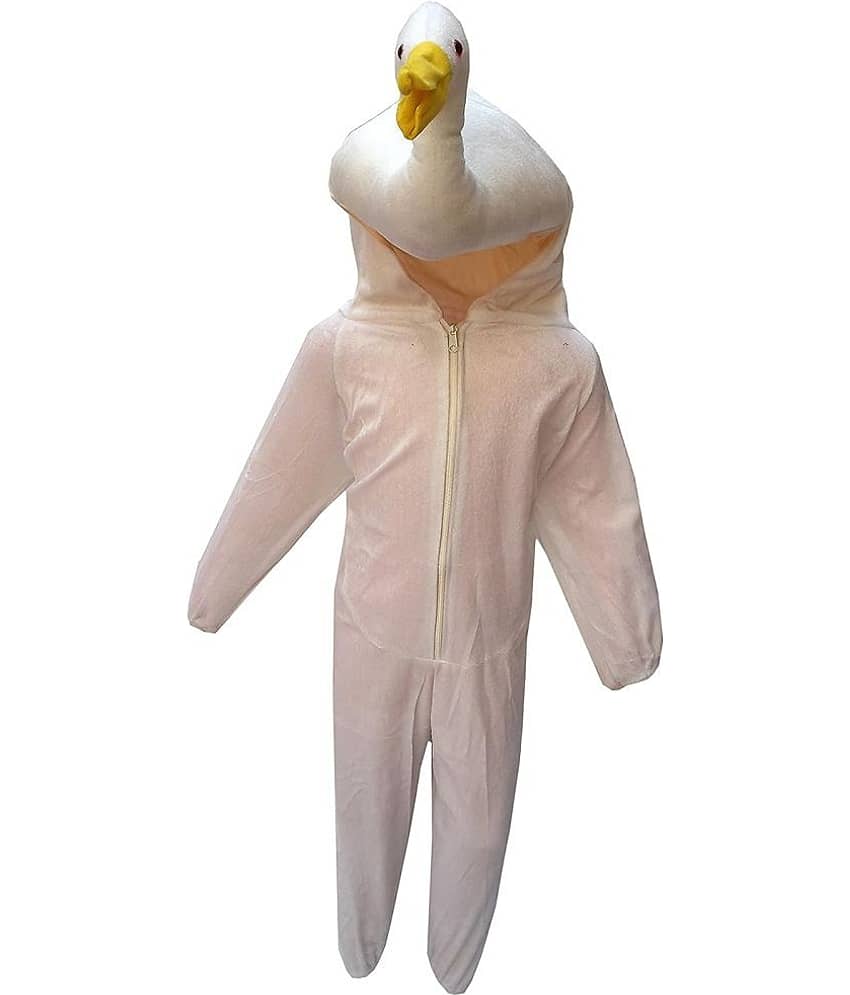 Kaku Fancy Dresses Duck Water Animal Costume -White, 3-4 Years, For Boys & Girls