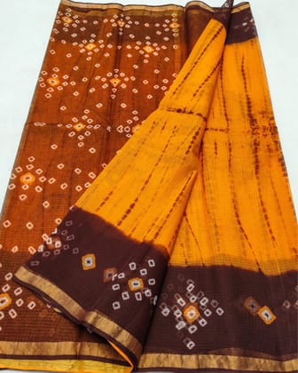 Tye & Drape Red & Maroon Kota Cotton Saree