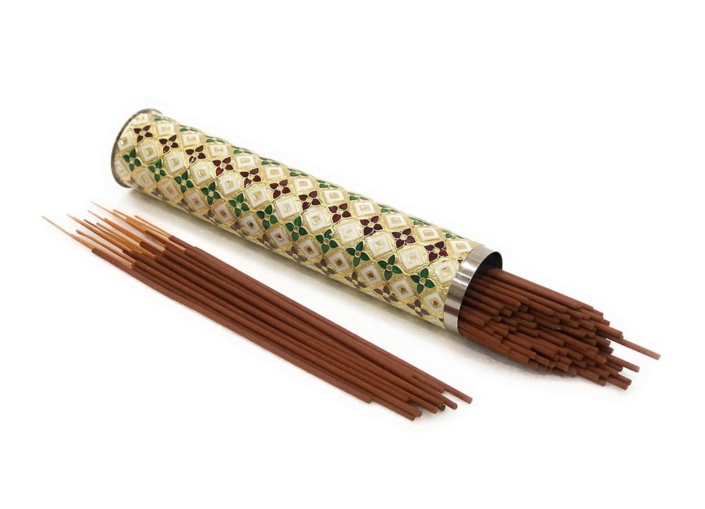 Sophisticated Home - - and - - Decor Navrang Meenakari Stainless Steel Agarbatti Storage Box Hol