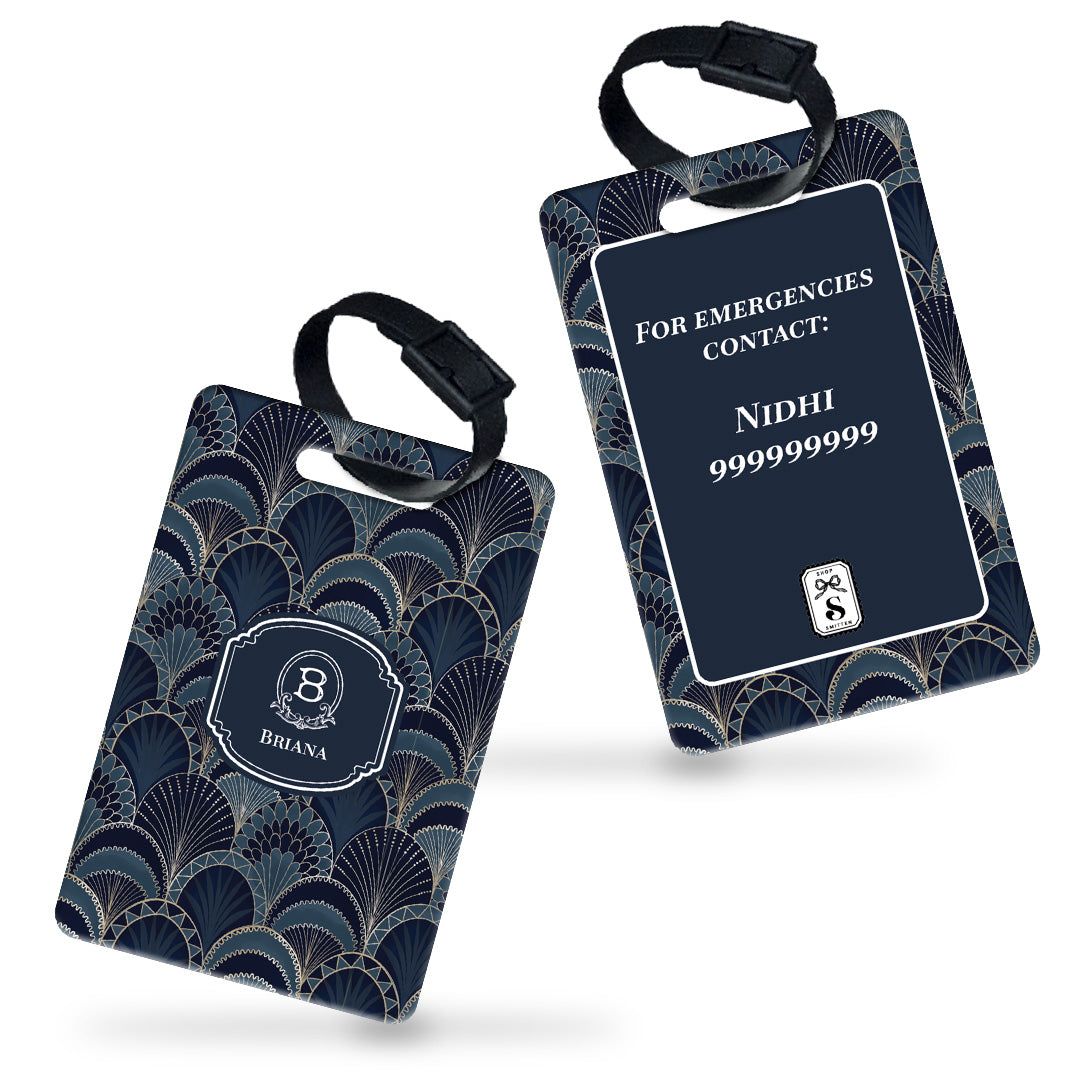 Gilded Archs Bag Tag-Navy