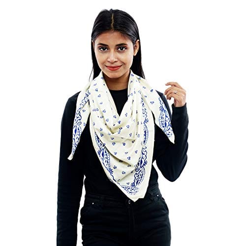 Eri Silk Printed Scarf Yellow