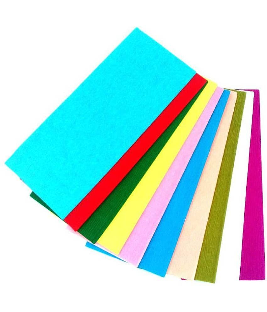 Vardhman Other Flower Making Duplex Wrinkled Stretchable Crepe Paper ( Pack of 10 )