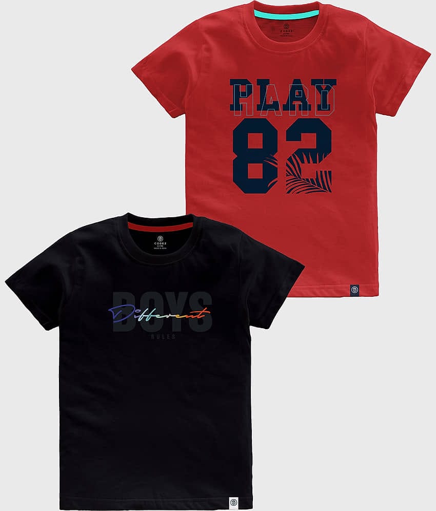 CODEZ Pack of 1 Boys Cotton T-Shirt ( Multicolor )