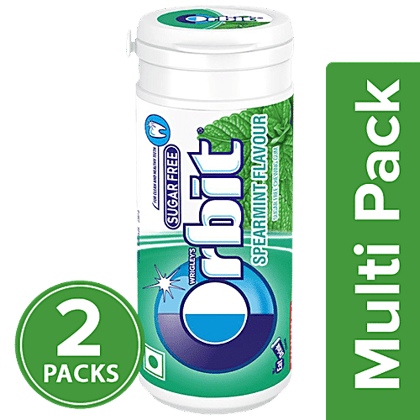 Orbit Sugar-Free Chewing Gum - Spearmint Flavour, 2x22 g Multipack